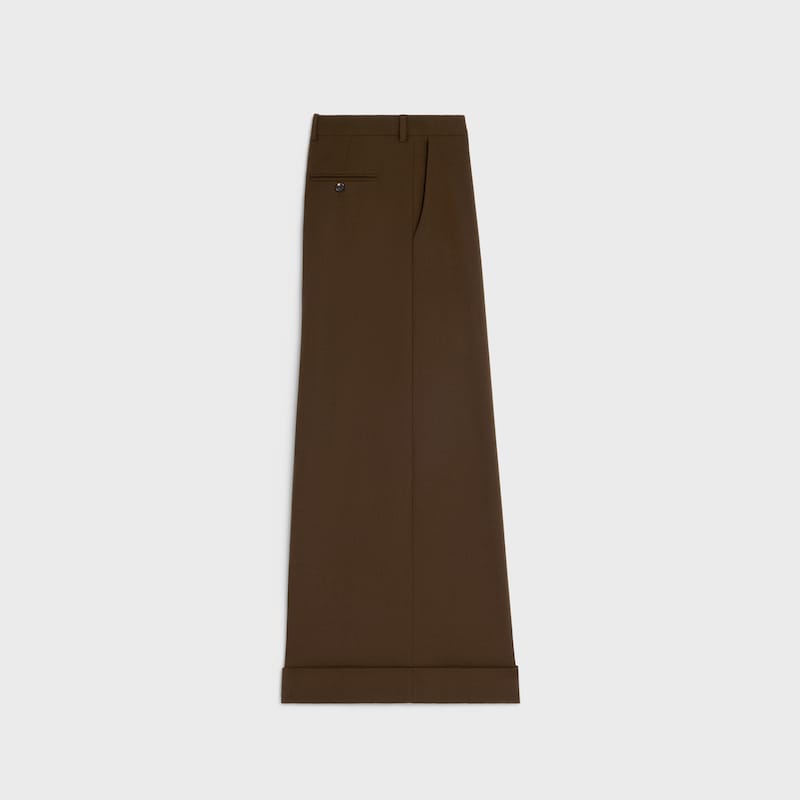 pantalon docks en gabardine de laine stretch