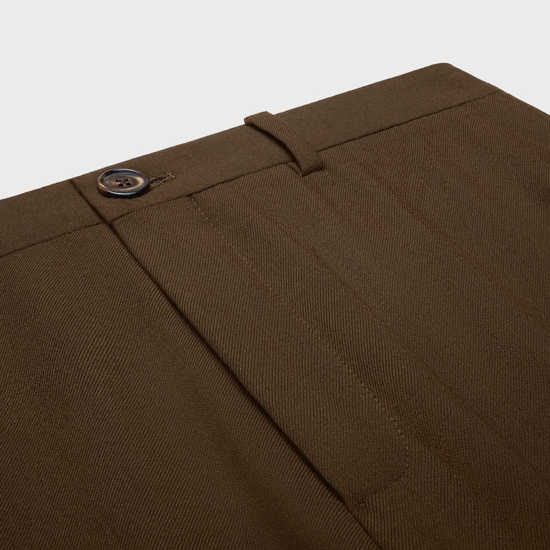 pantalon docks en gabardine de laine stretch