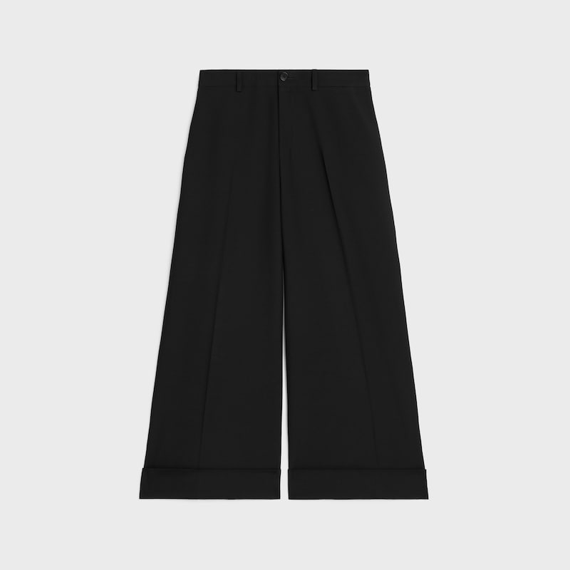 pantalon de docks en gabardine de laine