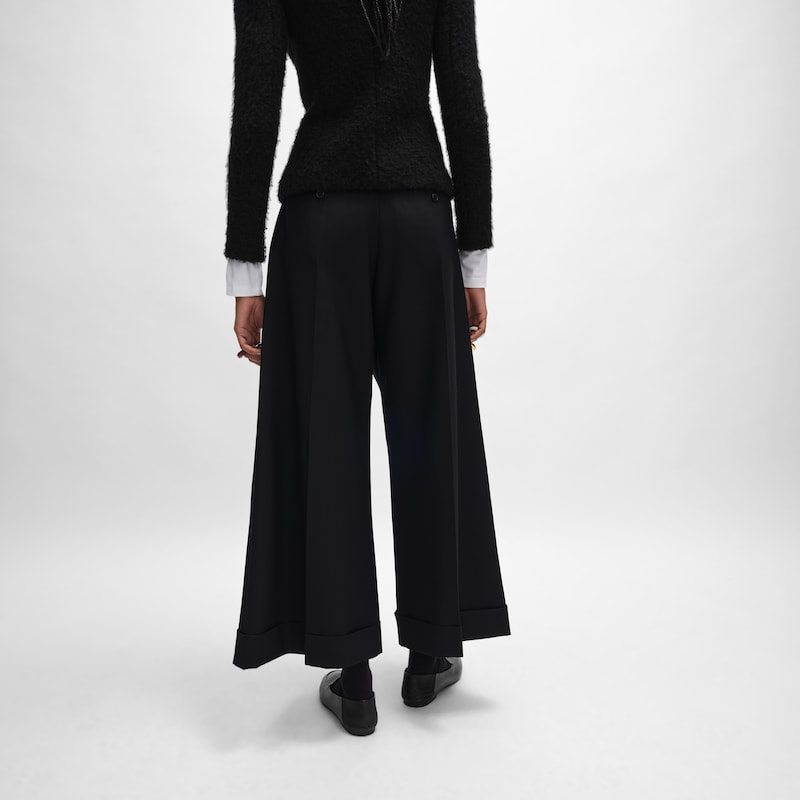 pantalon de docks en gabardine de laine