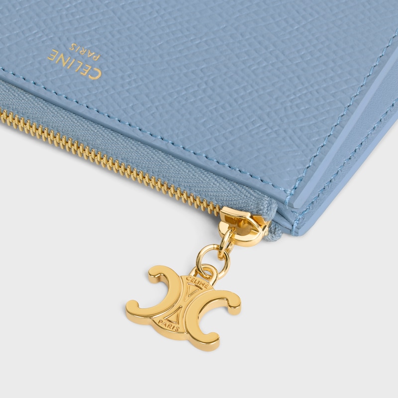 ensemble de trois pochettes pour charmes triomphe en toile triomphe et cuir de veau grainÉ