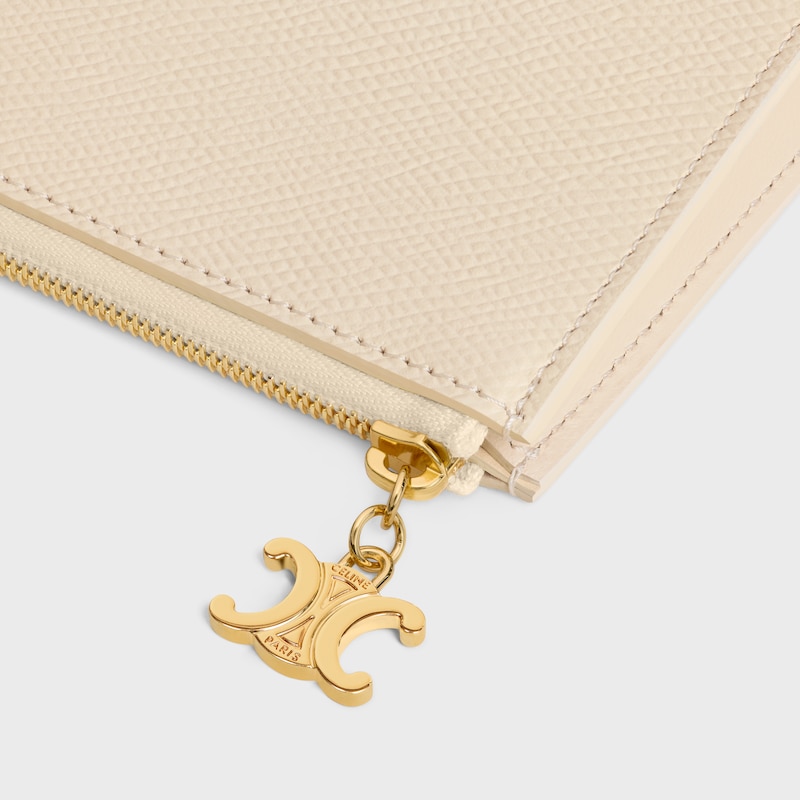 ensemble de trois pochettes pour charmes triomphe en toile triomphe et cuir de veau grainÉ