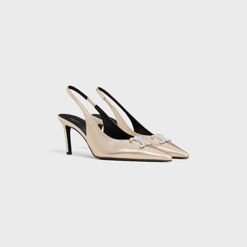 celine alma triomphe slingback en cuir de veau laminÉ