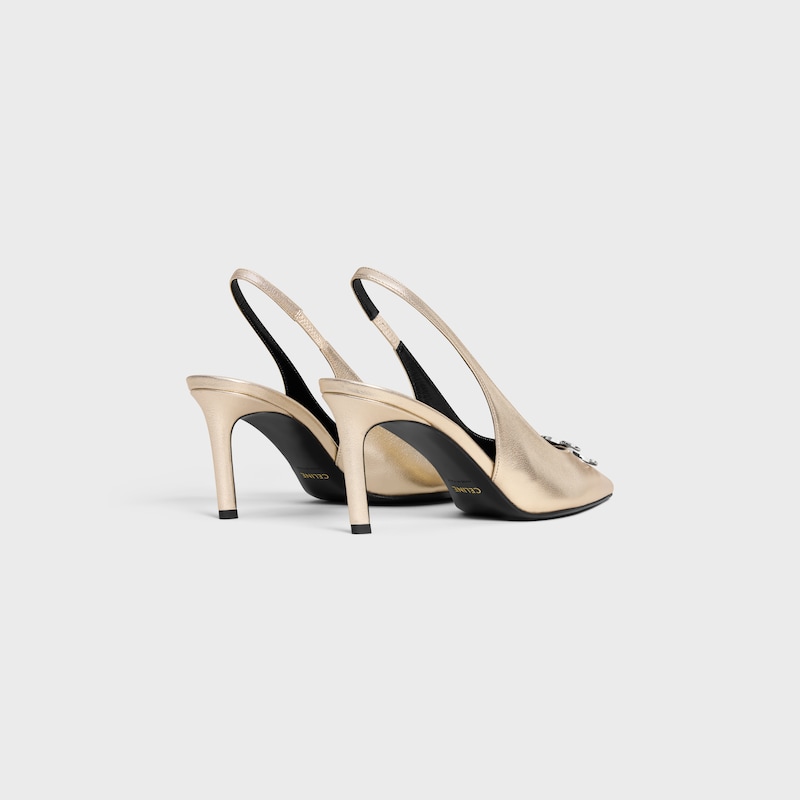 celine alma triomphe slingback en cuir de veau laminÉ