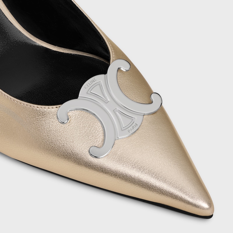 celine alma triomphe slingback en cuir de veau laminÉ