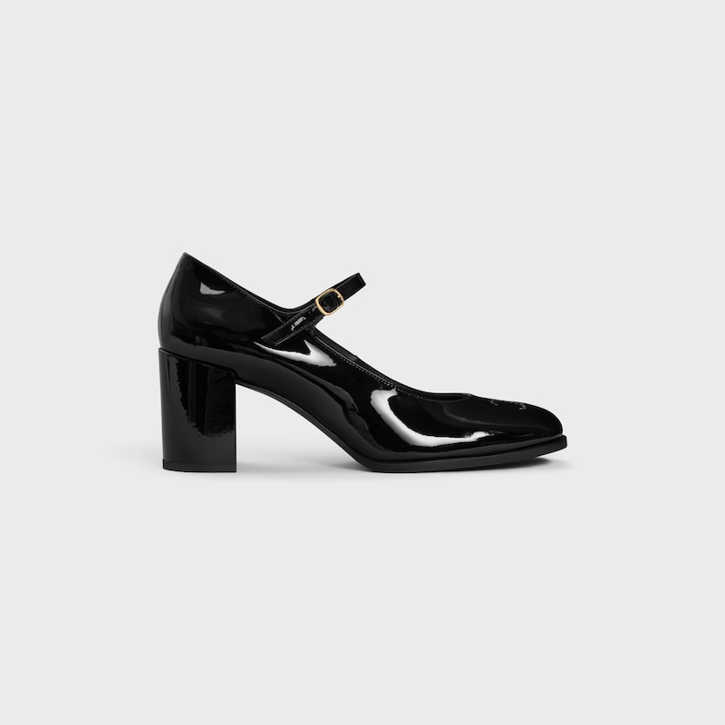 celine lily triomphe babies perforÉ en cuir de veau vernis