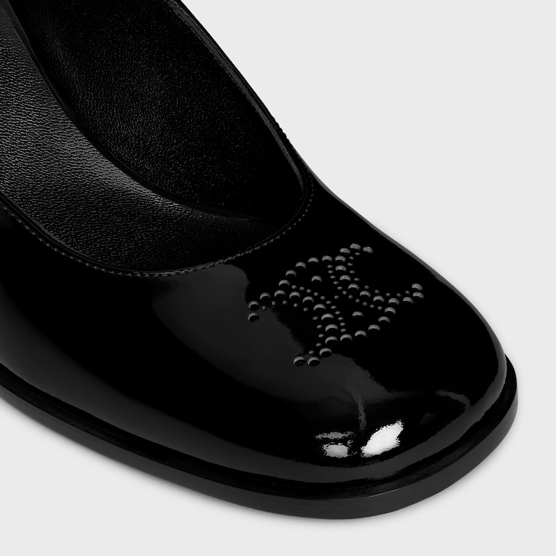 celine lily triomphe babies perforÉ en cuir de veau vernis