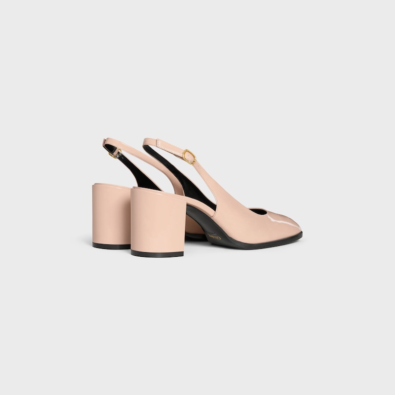 escarpins celine lily triomphe perforés en veau verni