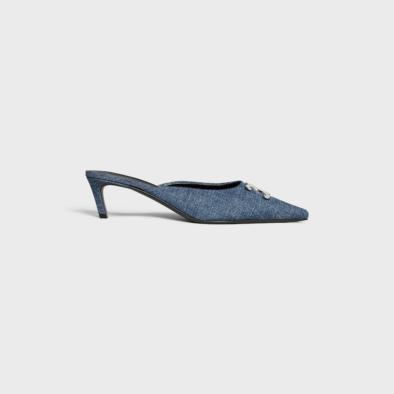 mule celine alma triomphe en denim