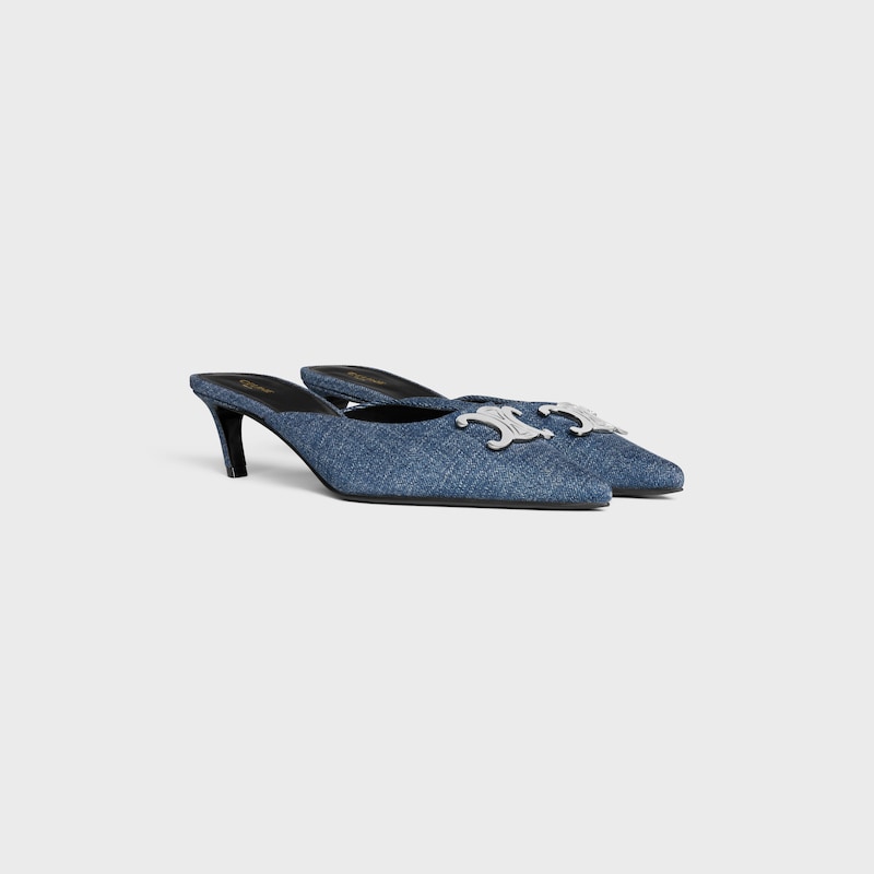 mule celine alma triomphe en denim