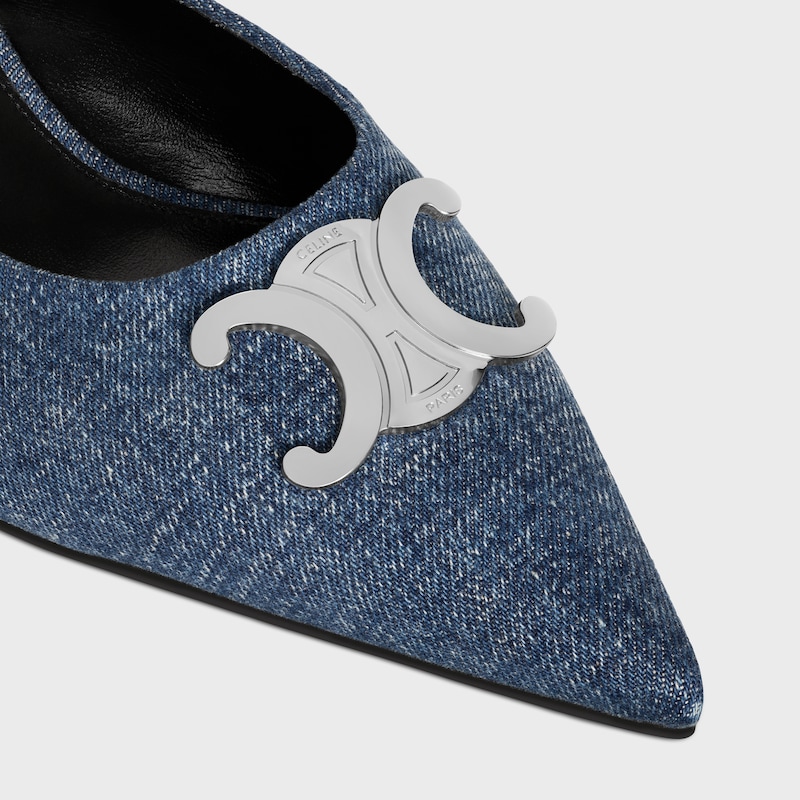mule celine alma triomphe en denim