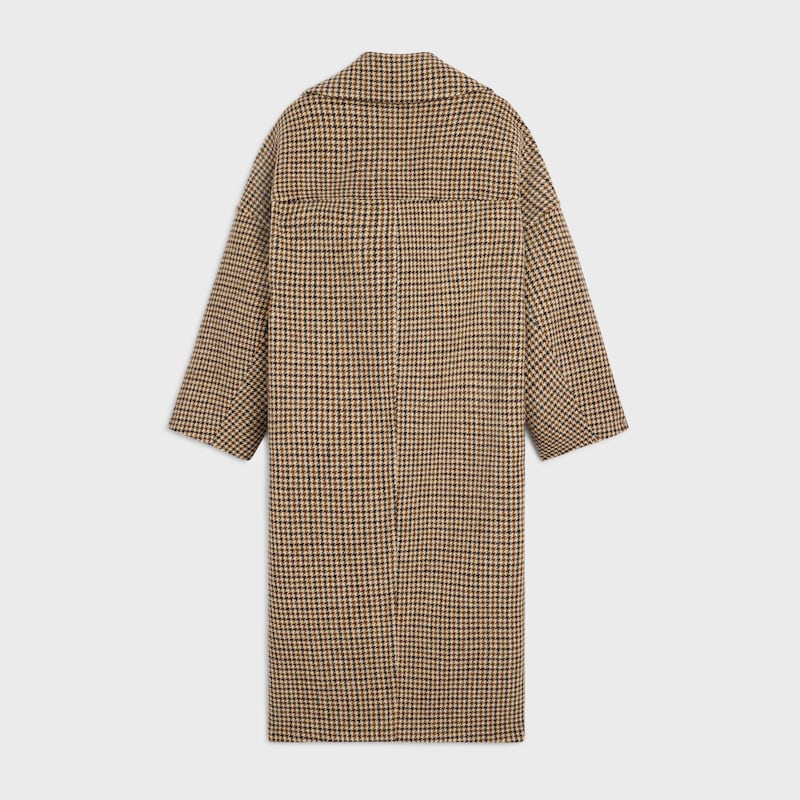 manteau en laine pied-de-poule