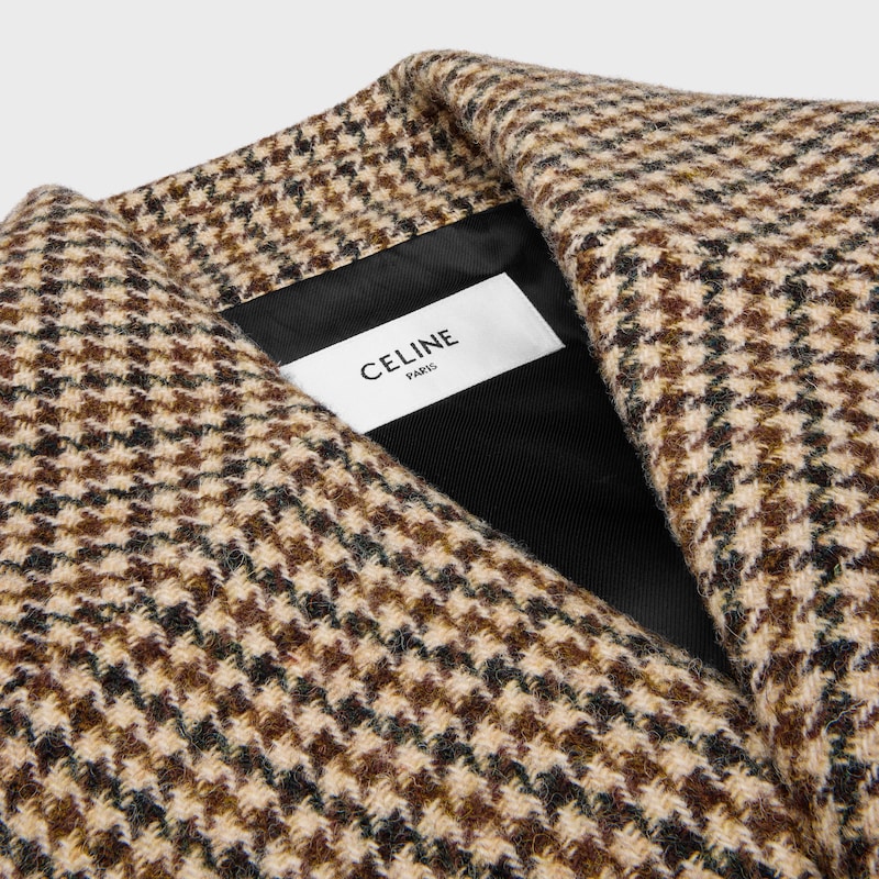manteau en laine pied-de-poule