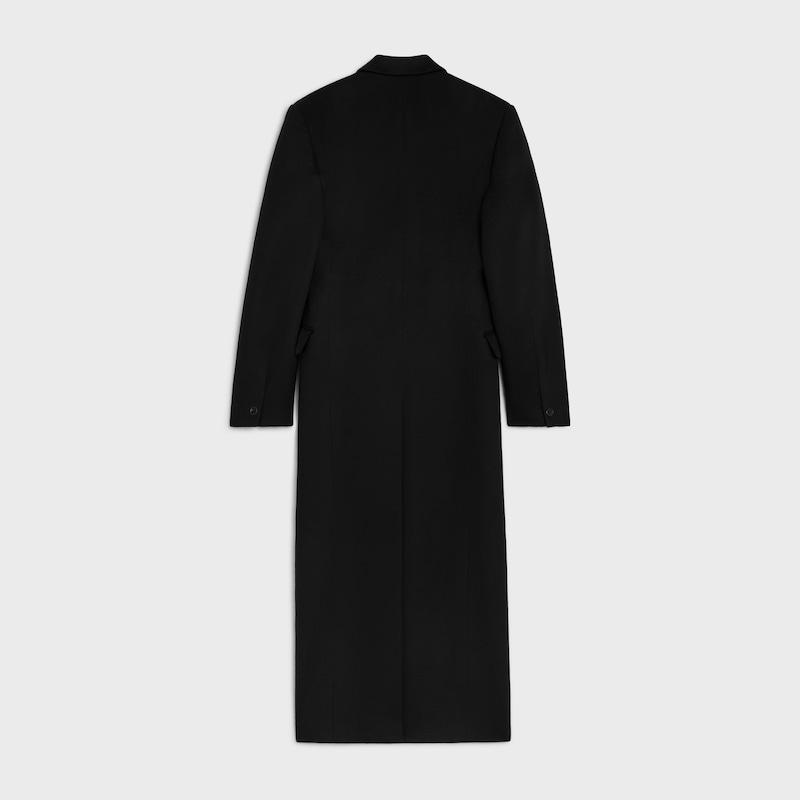 manteau colonne en tissu de laine