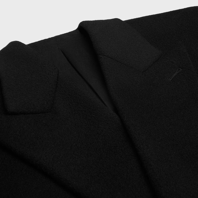 manteau colonne en tissu de laine