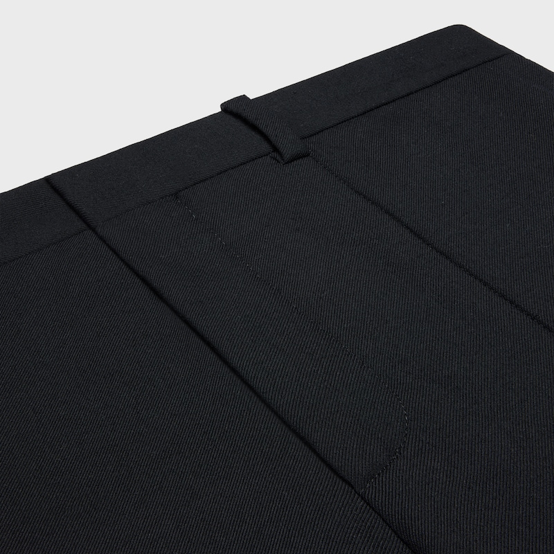 pantalon slim en gabardine de laine stretch