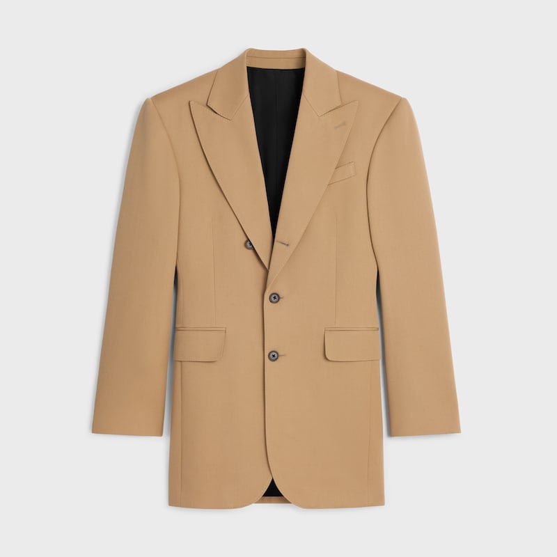 veste colonne en laine diagonale