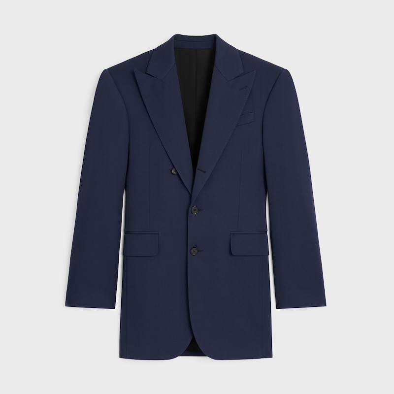 veste colonne en laine diagonale
