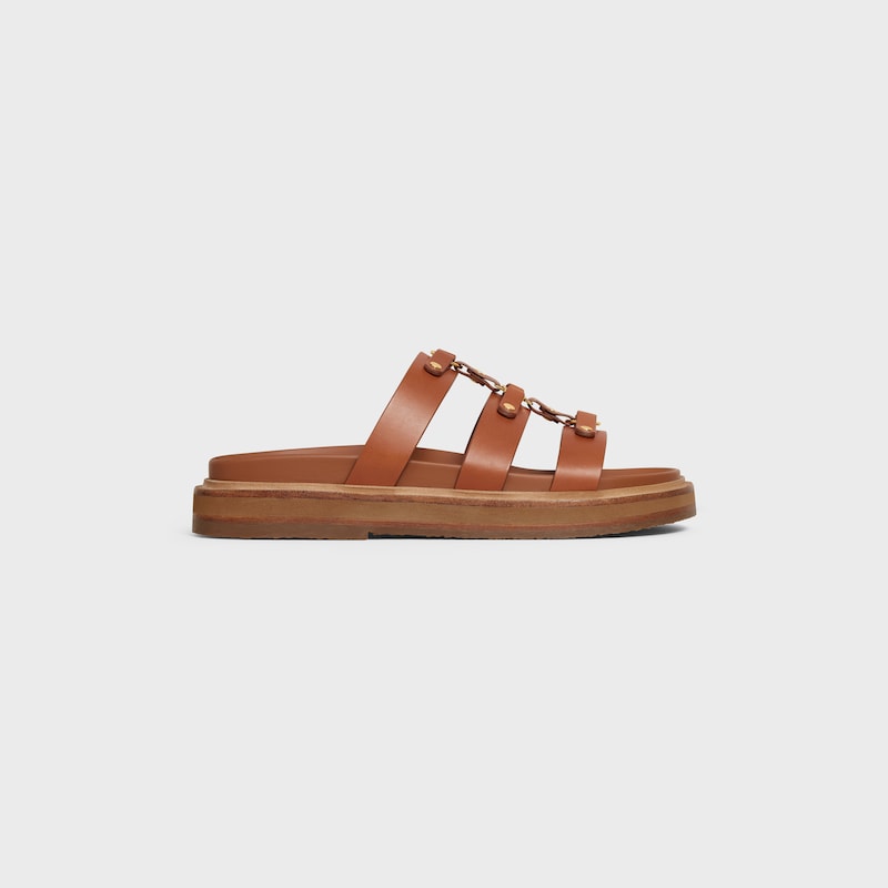 celine - tippi slide en cuir de veau