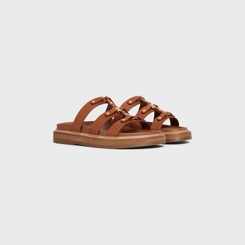 celine - tippi slide en cuir de veau