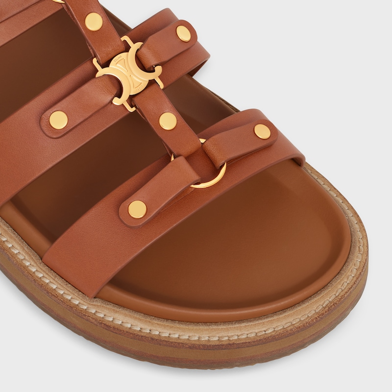 celine - tippi slide en cuir de veau