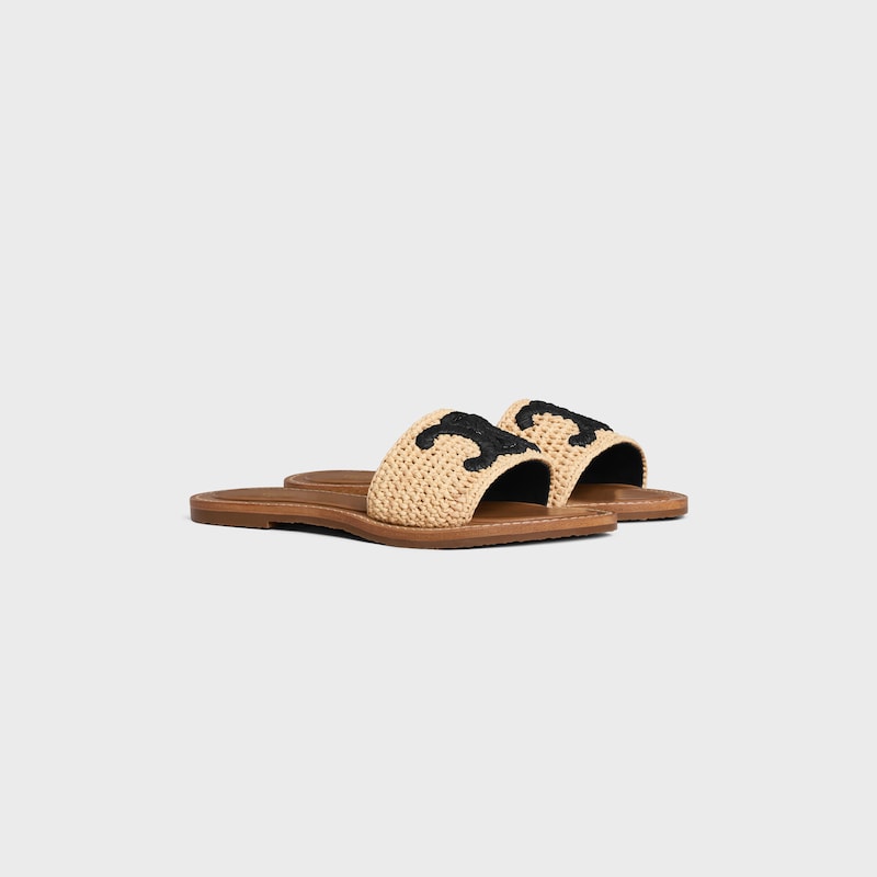 mule céline lympia en raphia