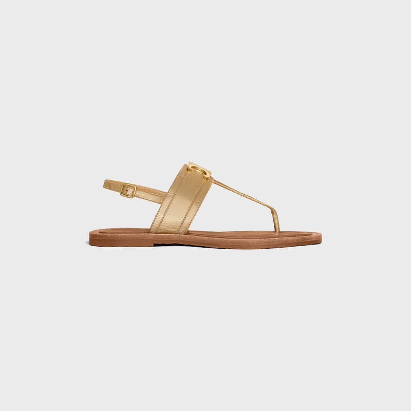 string celine lympia triomphe en cuir de veau laminÉ