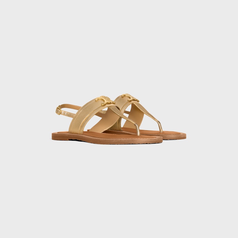 string celine lympia triomphe en cuir de veau laminÉ