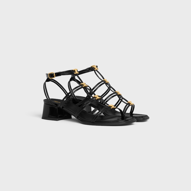 sandales céline clémence multi triomphe en veau brillant