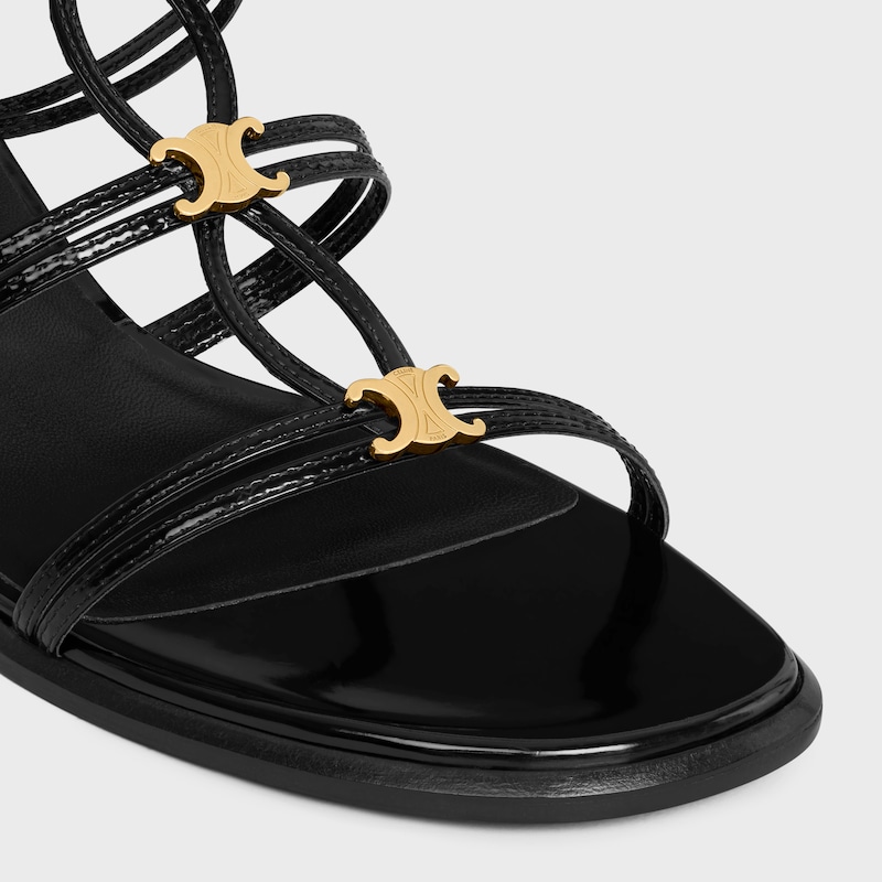 sandales céline clémence multi triomphe en veau brillant
