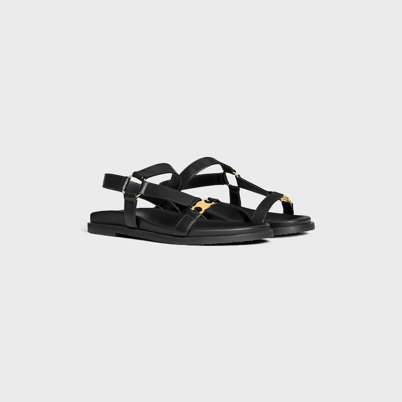 sandales céline maud à motif triomphe en cuir de veau