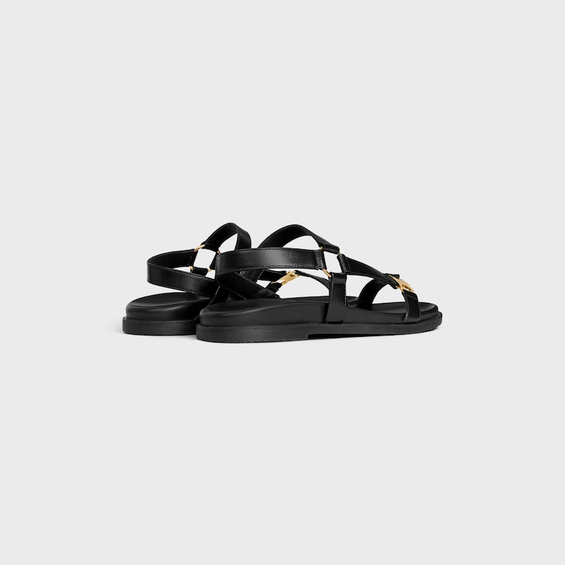 sandales céline maud à motif triomphe en cuir de veau
