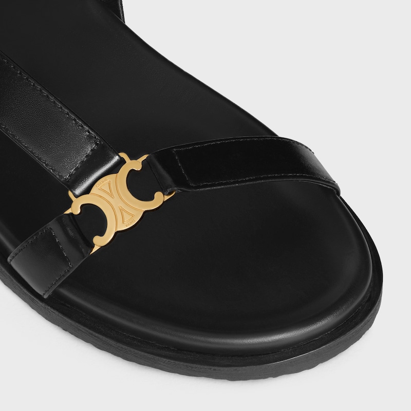 sandales céline maud à motif triomphe en cuir de veau