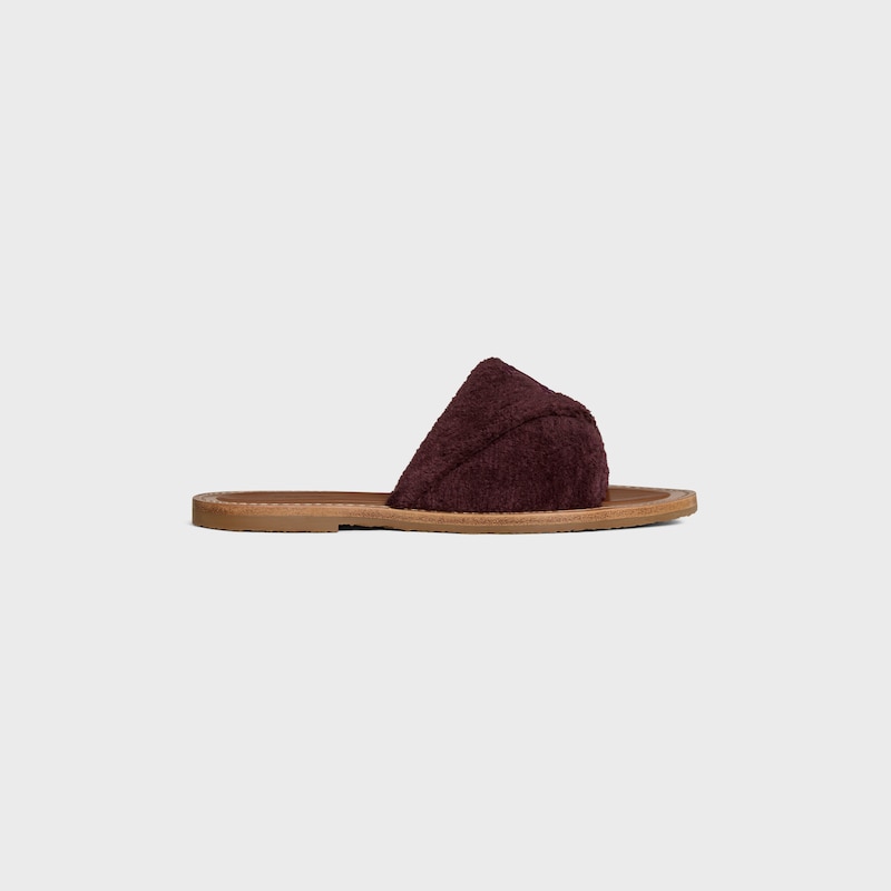 sandales torsadées celine lympia en tissu éponge