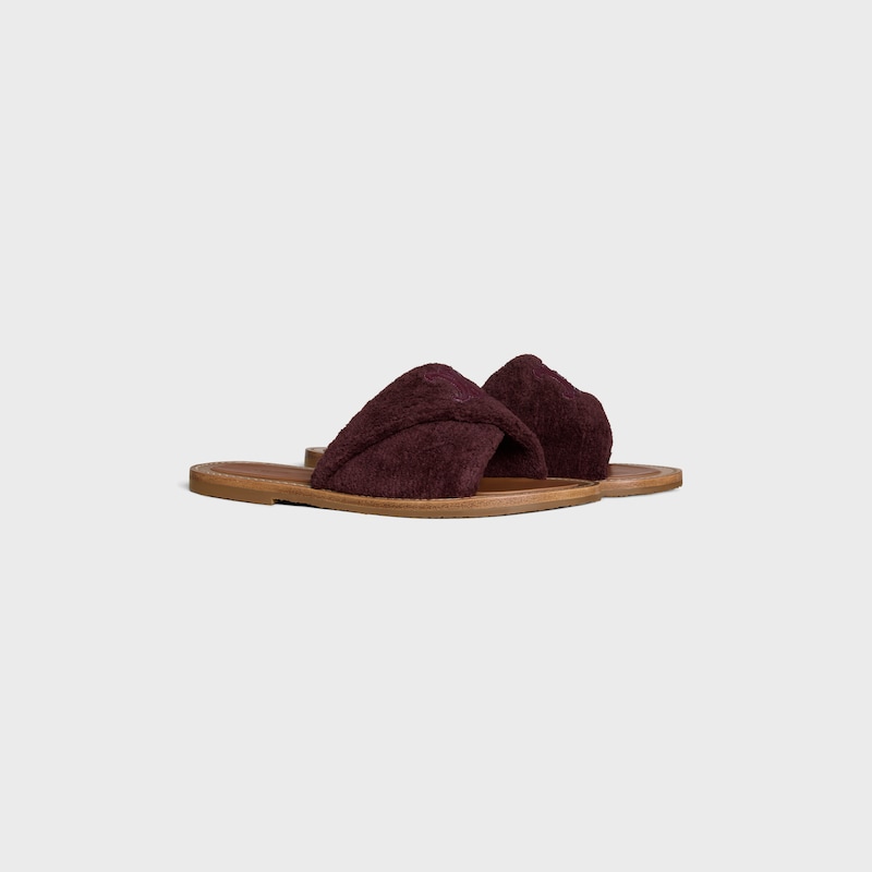 sandales torsadées celine lympia en tissu éponge