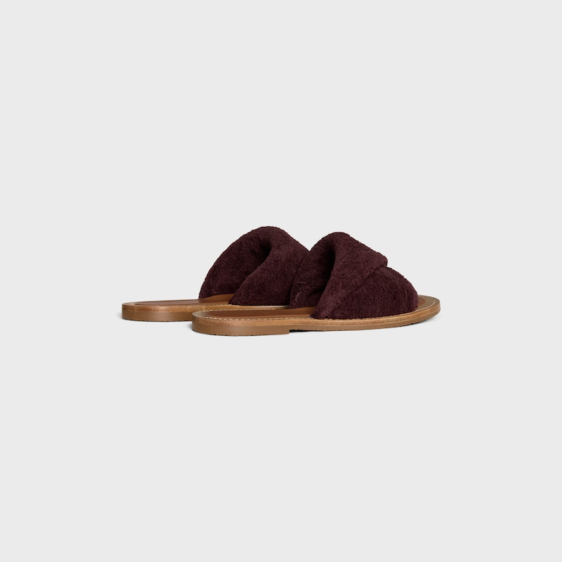 sandales torsadées celine lympia en tissu éponge