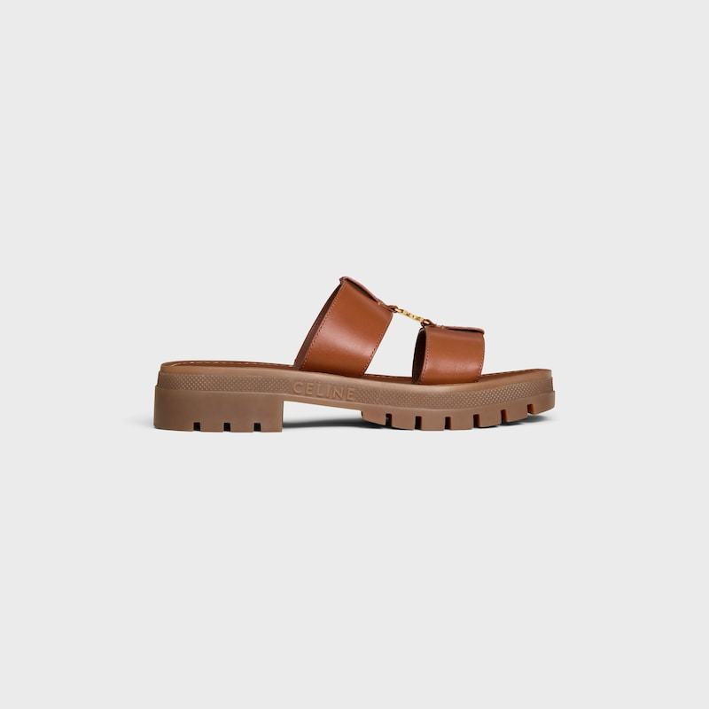 celine - mule clea en cuir de veau