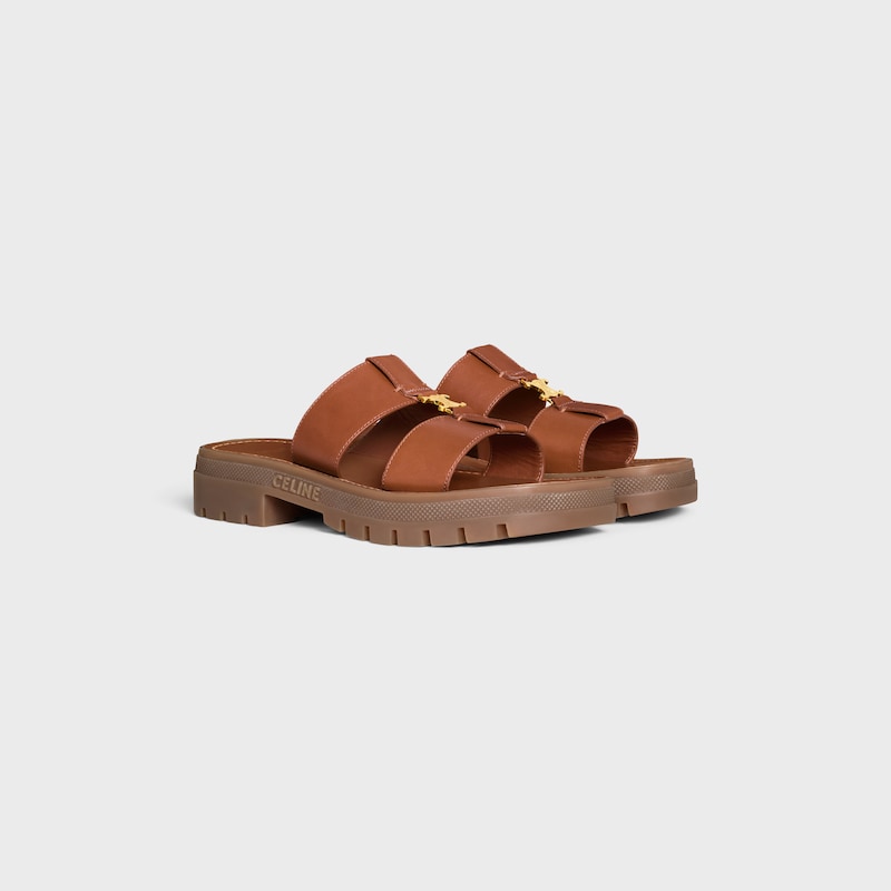 celine - mule clea en cuir de veau