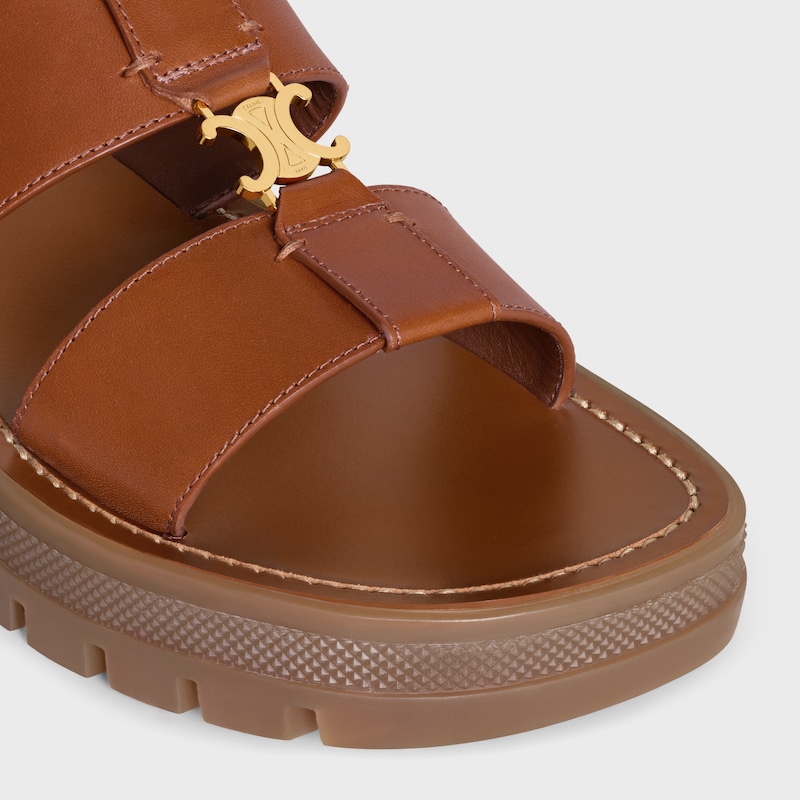 celine - mule clea en cuir de veau