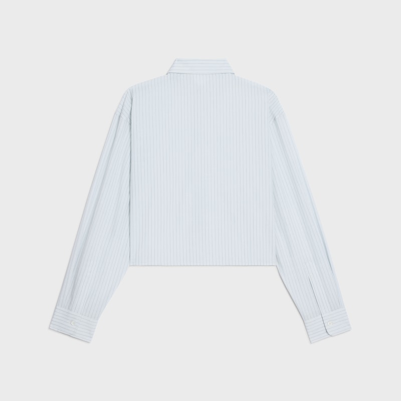 chemise courte en chambray de coton