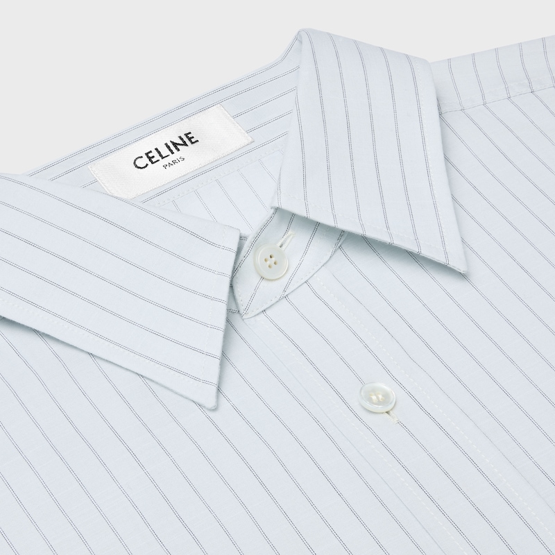 chemise courte en chambray de coton