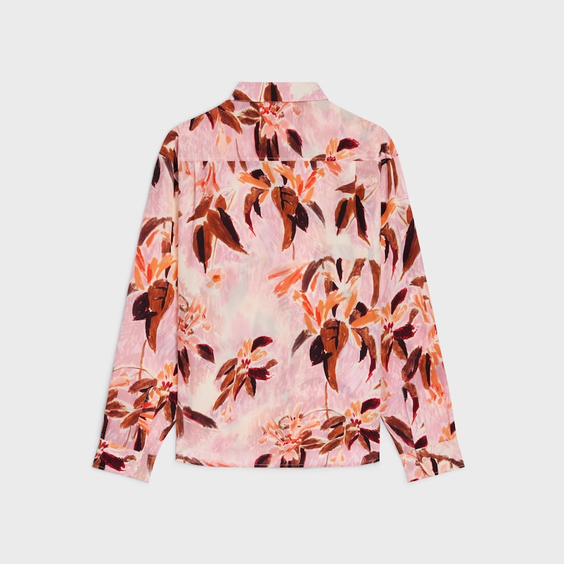 chemise décontractée en crêpe de chine