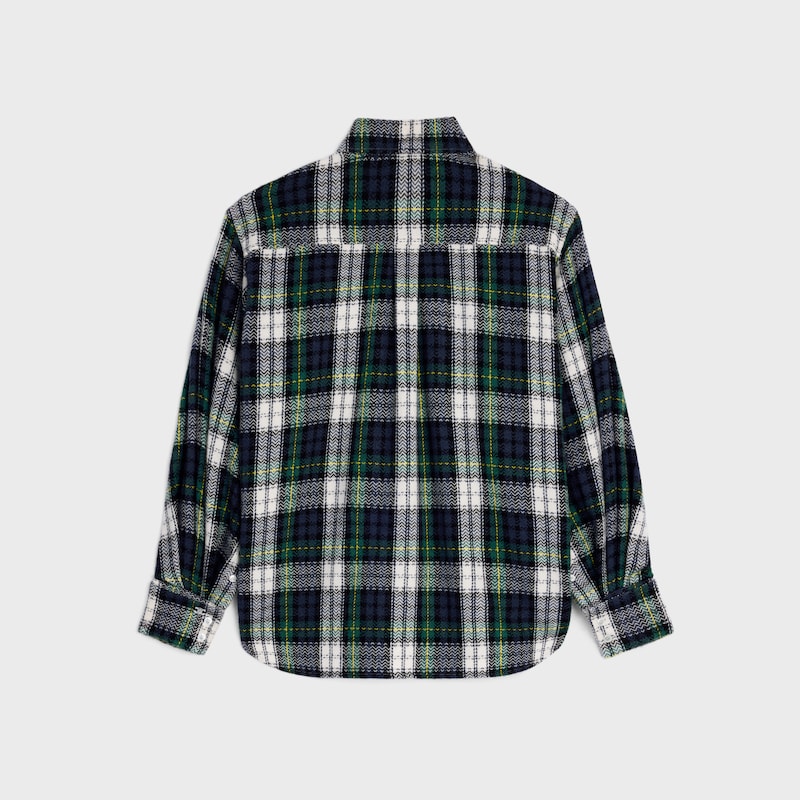 chemise en cachemire à carreaux