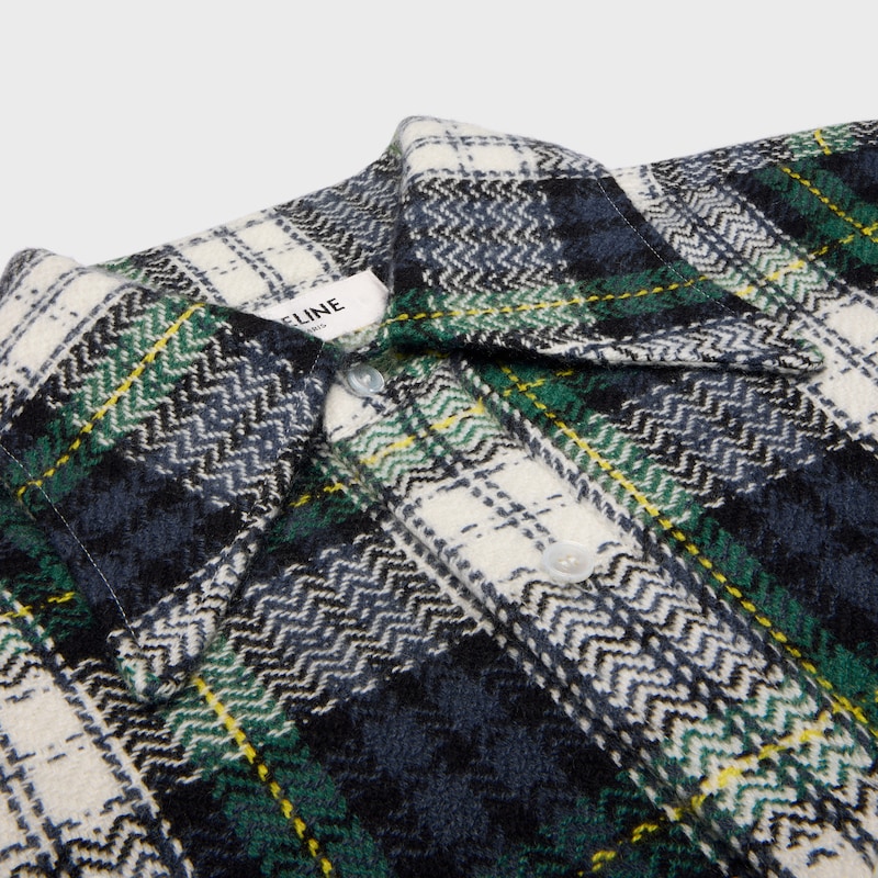 chemise en cachemire à carreaux