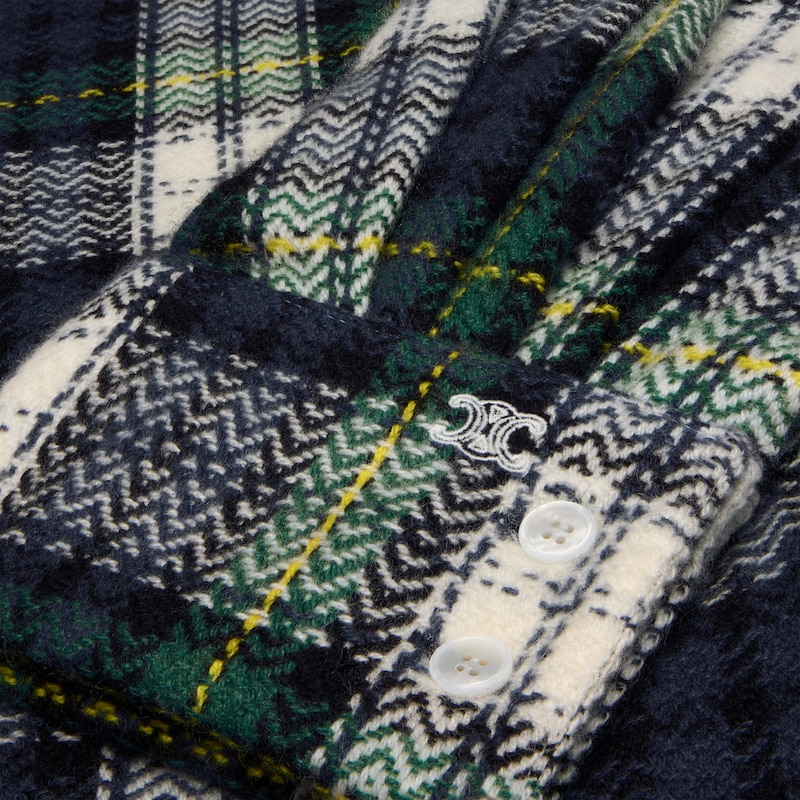 chemise en cachemire à carreaux