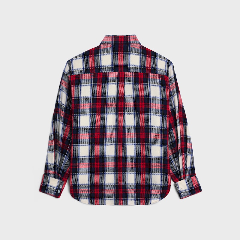 chemise en cachemire à carreaux