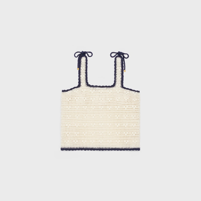crop top triomphe en coton crocheté