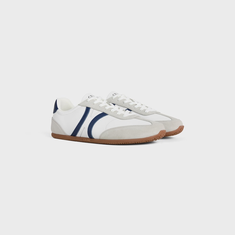 celine jogger - basket basse À lacets en cuir de veau et sÉquence