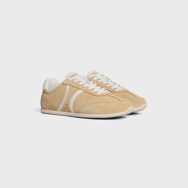 celine jogger - basket basse À lacets en daim et cuir de veau
