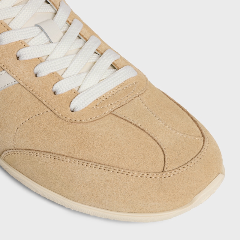 celine jogger - basket basse À lacets en daim et cuir de veau